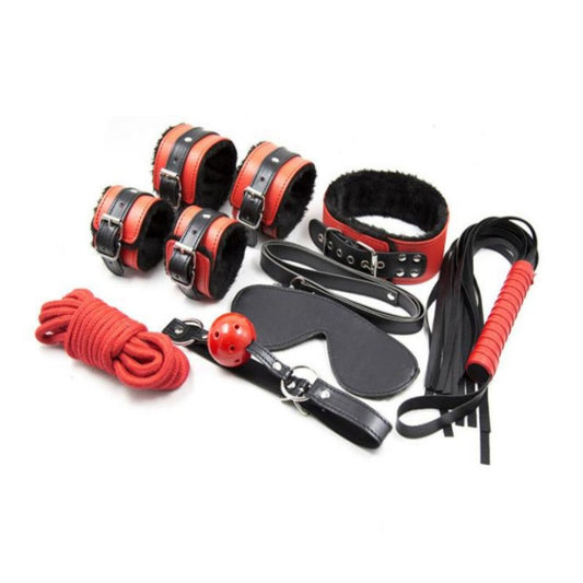 Set For Bdsm Games Of 7 Items Black-red Shades Of Love Set For Bdsm Games Of 7 Items Black-red Shades Of Love - UABDSM
