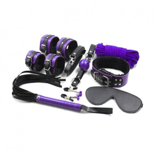 8-piece Set For Bdsm Games Black-purple Shades Of Love 8-piece Set For Bdsm Games Black-purple Shades Of Love - UABDSM