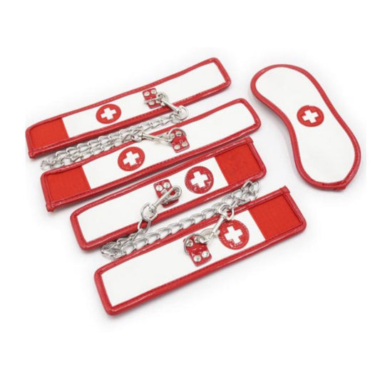 BDSM Nurse 3-Piece Set Red-White Shades Of Love BDSM Nurse 3-Piece Set Red-White Shades Of Love - UABDSM