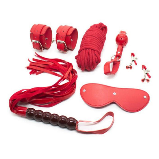 Set For Bdsm Games Of 6 Pieces Red Shades Of Love - UABDSM