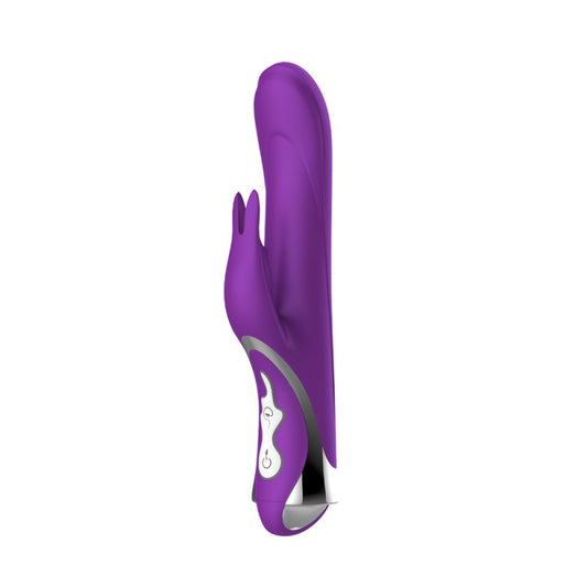 Vibrator With Clitoral Stimulator Missile Rabbit Purple - UABDSM