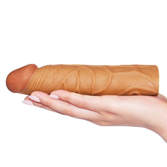 Super Realistic Brown Pleasure X Tender Penis Sleeve - UABDSM