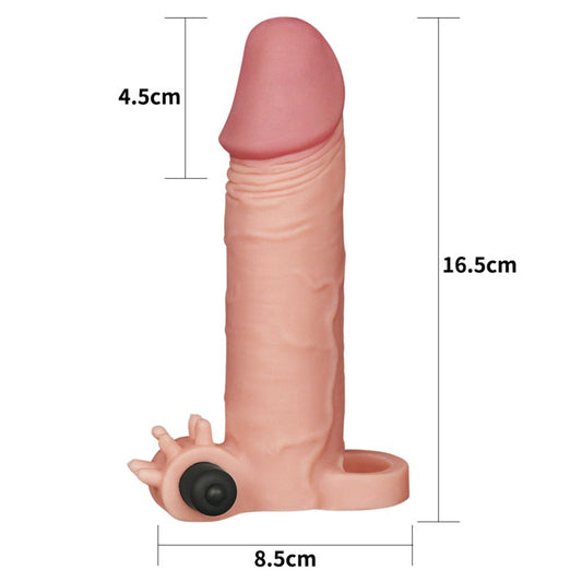 Super Realistic Pleasure X Tender Vibrating Penis Sleeve - UABDSM