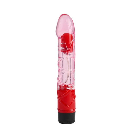 Vibrator Multispeed Transparent Realistic Vibe Pink 9 - UABDSM