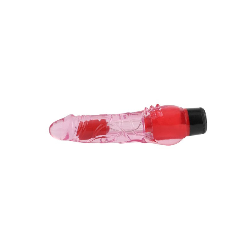 Vibrator Multi-speed Transparent Realistic Vibe Pink 7.8 - UABDSM