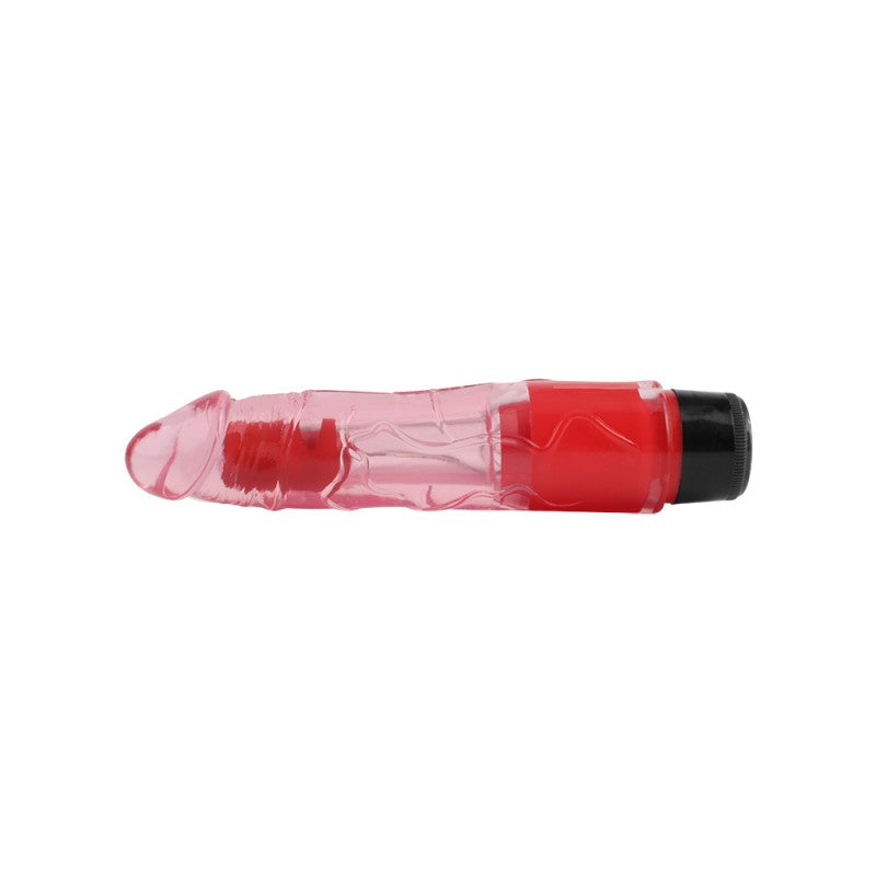 Vibrator Multi-speed Transparent Realistic Vibe Pink 8.1 - UABDSM