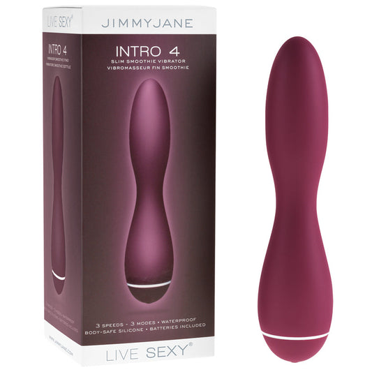 Jimmyjane Live Sexy Intro 4 Slim Smoothie Vibe-Plum 7 Jimmyjane Live Sexy Intro 4 Slim Smoothie Vibe-Plum 7 - UABDSM
