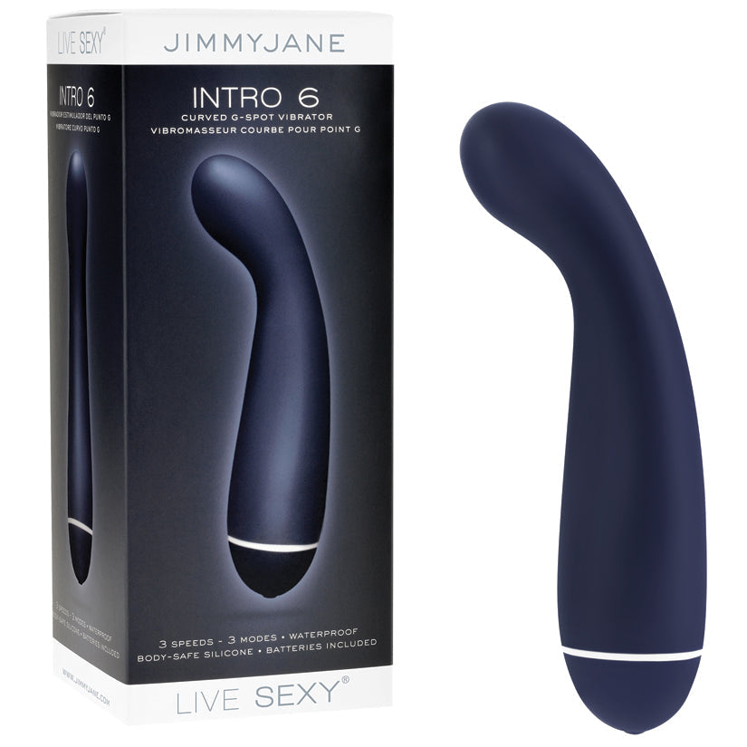 Jimmyjane Live Sexy Intro 6 Curved G-Spot Vibe-Blue 6.7 - UABDSM