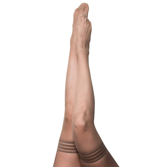 Kixies Samantha Fishnet Thigh High Tights-Nude Size B Kixies Samantha Fishnet Thigh High Tights-Nude Size B - UABDSM