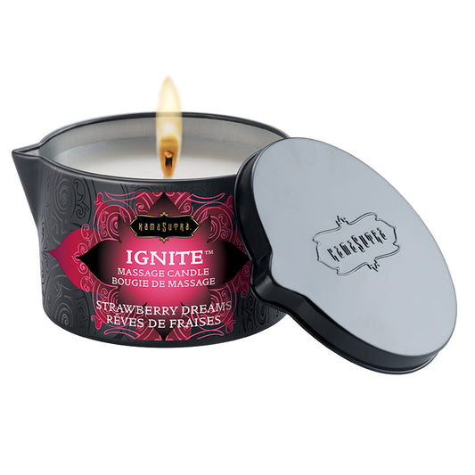 Ignite Strawberry Dreams Massage Candle - 6 Oz. Ignite Strawberry Dreams Massage Candle - 6 Oz. - UABDSM