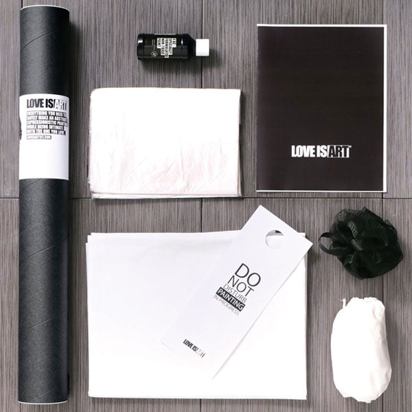 Liberator Love Is Art Paint & Canvas Kit-Black - UABDSM
