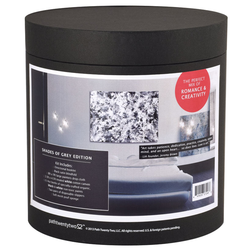 Liberator Love Is Art Paint & Canvas Kit-Shades of Grey - UABDSM