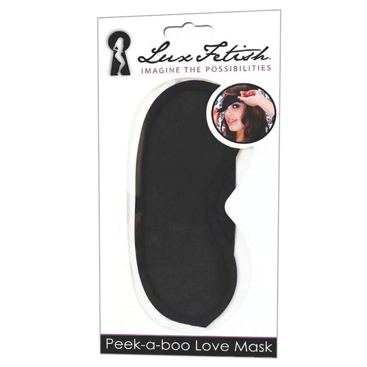 Lux Fetish Peek-A-Boo Love Mask-Black Lux Fetish Peek-A-Boo Love Mask-Black - UABDSM