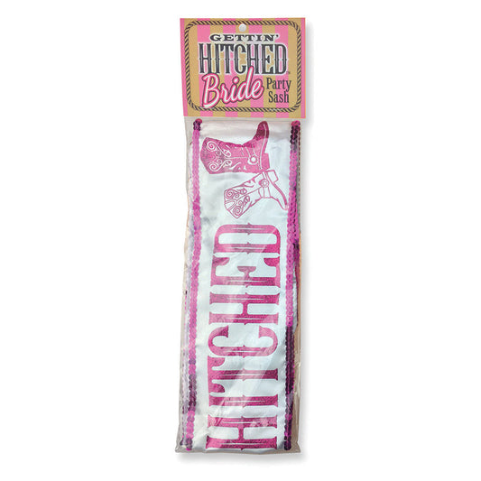 Gettin Hitched Bride Party Sash - Sparkle Pink Gettin Hitched Bride Party Sash - Sparkle Pink - UABDSM