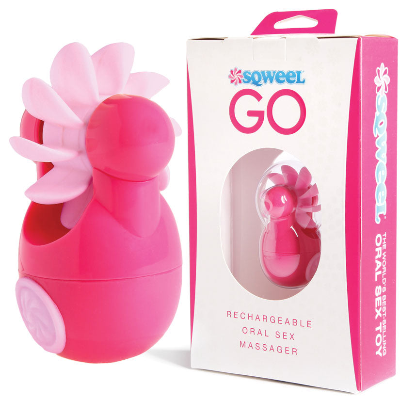 Sqweel Go! Oral Sex Massager-Pink - UABDSM