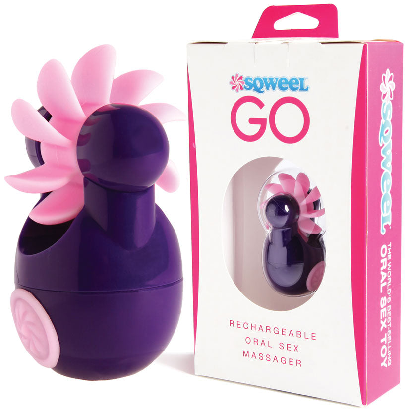 Sqweel Go! Oral Sex Massager-Purple - UABDSM