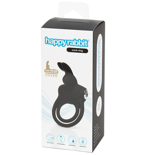 Happy Rabbit Couples Stimulating Love Ring-Black Happy Rabbit Couples Stimulating Love Ring-Black - UABDSM