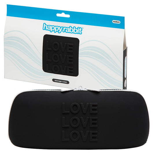 Happy Rabbit Love Storage Zip Bag-Black Medium Happy Rabbit Love Storage Zip Bag-Black Medium - UABDSM