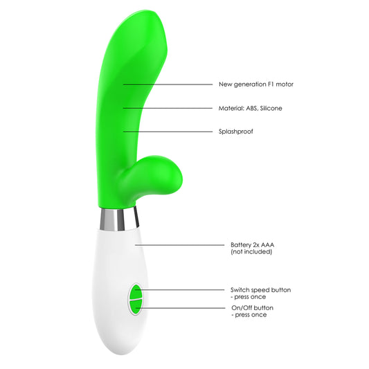 Luminous Achilles Ultra Soft Clit Stim Vibe Green - UABDSM