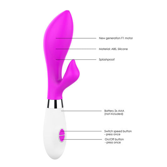 Luminous Achelois Ultra Soft Clit Stim Vibe Fuchsia - UABDSM