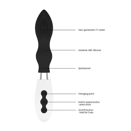 Astraea Rechargeable Vibrator Black - UABDSM