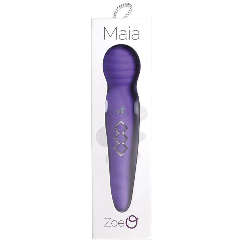 Maia Zoe Twistty Rechargable Vibrating Wand-Purple - UABDSM