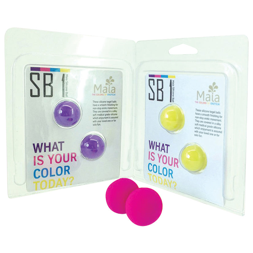 Maia Carrie Silicone Kegel Balls-Neon Pink - UABDSM