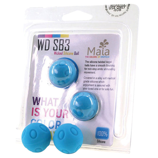 Maia Charlotte Silicone Kegel Balls-Neon Blue Maia Charlotte Silicone Kegel Balls-Neon Blue - UABDSM