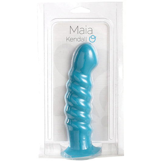 Maia Kendall Silicone Swirl Dong-Neon Blue 8 Maia Kendall Silicone Swirl Dong-Neon Blue 8 - UABDSM