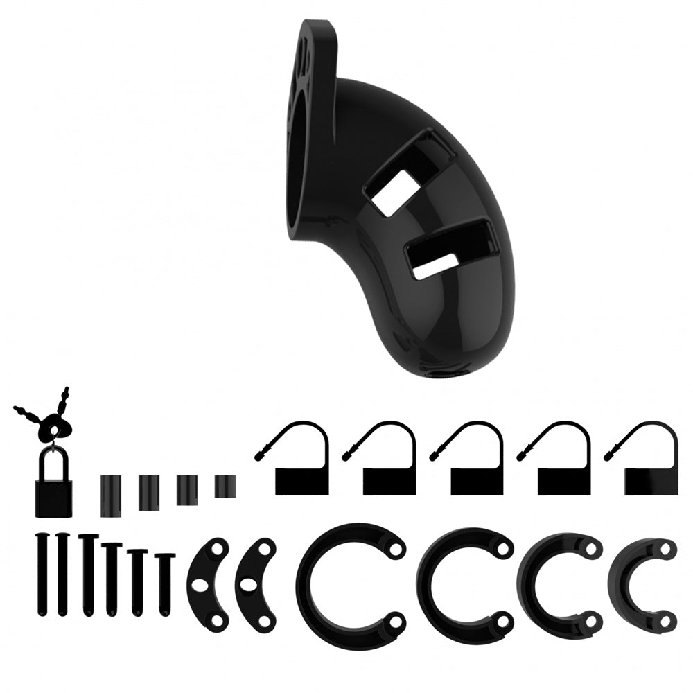 Man Cage 01 Male 3.5 Inch Black Chastity Cage - UABDSM