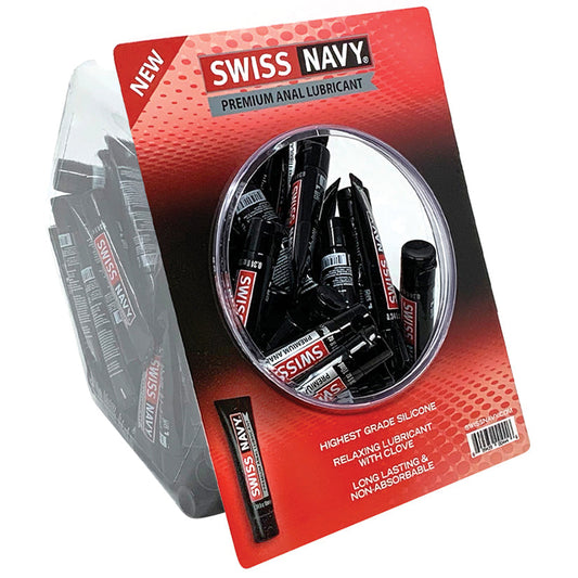 Swiss Navy Silicone Based Anal Lubricant 10ml Display of 100 Swiss Navy Silicone Based Anal Lubricant 10ml Display of 100 - UABDSM