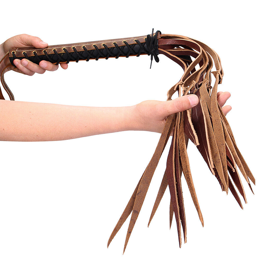 Pain Medieval 22 Inch Italian Leather Whip - UABDSM