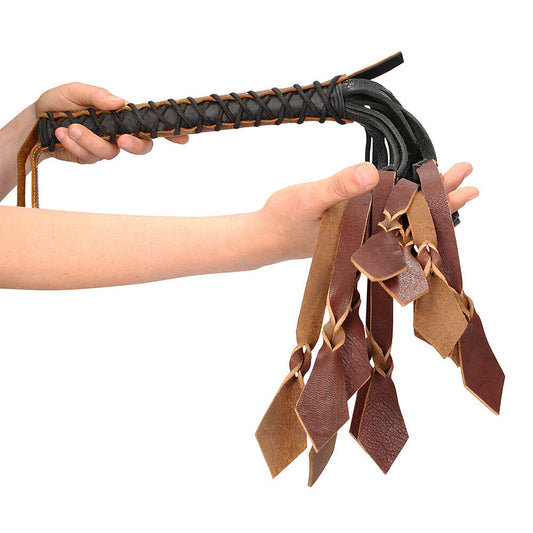 Pain Medieval 12 Tails Italian Leather Whip - UABDSM