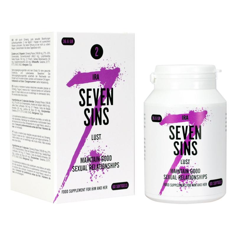 Seven Sins - Lust - Aphrodisiac For Couples - 60 Softgels - UABDSM