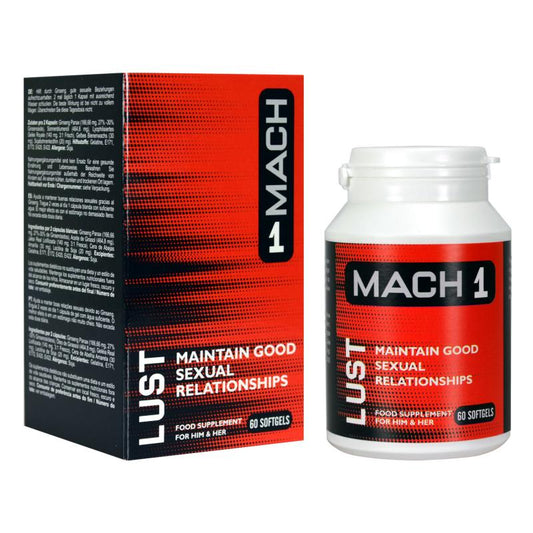 Mach 1 - Lust Libido Aphrodisiac For Men - 60 Soft Gels Mach 1 - Lust Libido Aphrodisiac For Men - 60 Soft Gels - UABDSM