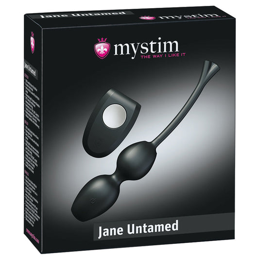 Mystim Jane Untamed Geisha Balls Vibe With Remote-Black Mystim Jane Untamed Geisha Balls Vibe With Remote-Black - UABDSM