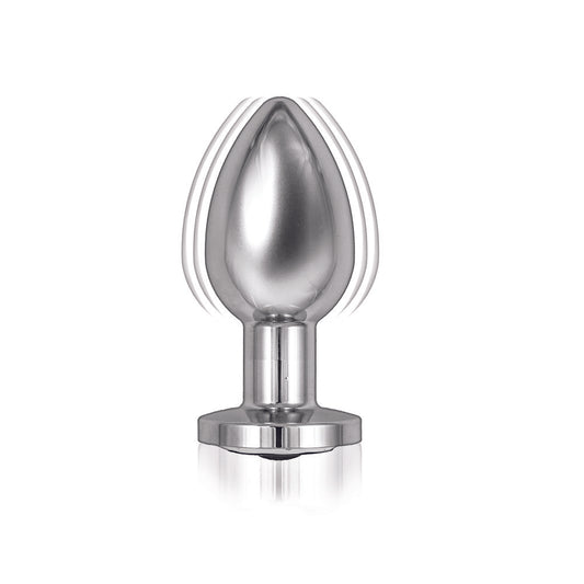 Ass Sation Remote Vibrating Butt Plug Silver - UABDSM