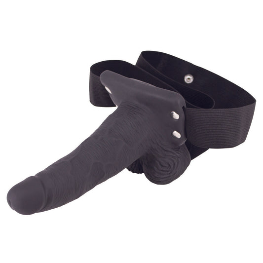 Erection Assistant Hollow Vibrating Strap-On 6 inch Black Erection Assistant Hollow Vibrating Strap-On 6 inch Black - UABDSM