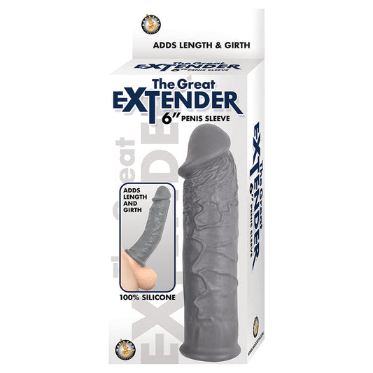 The Great Extender Penis Sleeve-Grey 6 The Great Extender Penis Sleeve-Grey 6 - UABDSM