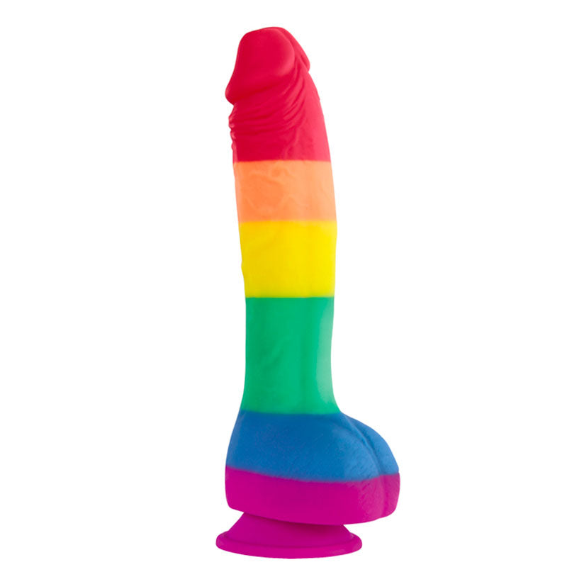 Colours Pride Edition 8 Inch Realistic Silicone Dildo With Balls - UABDSM