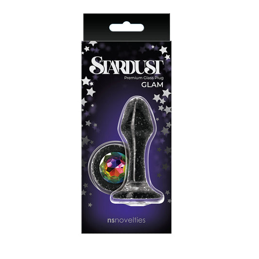 Stardust Glam Black Crystal Butt Plug - UABDSM