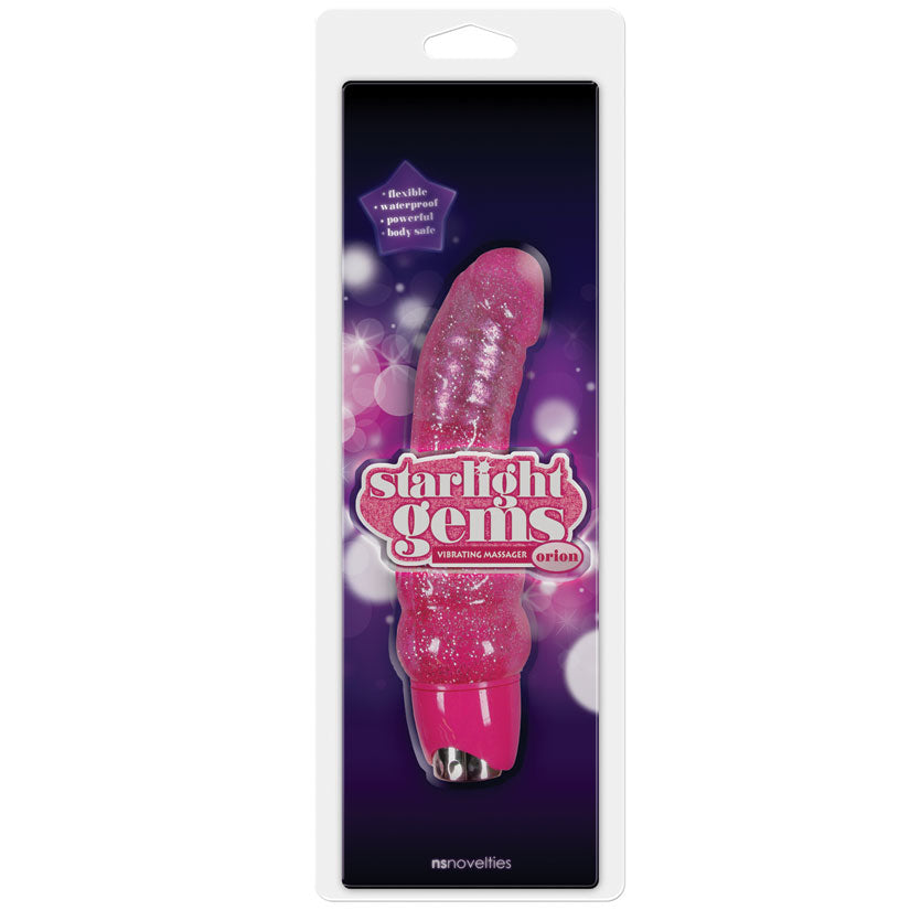 Starlight Gems Orion Vibrating Massager-Pink - UABDSM