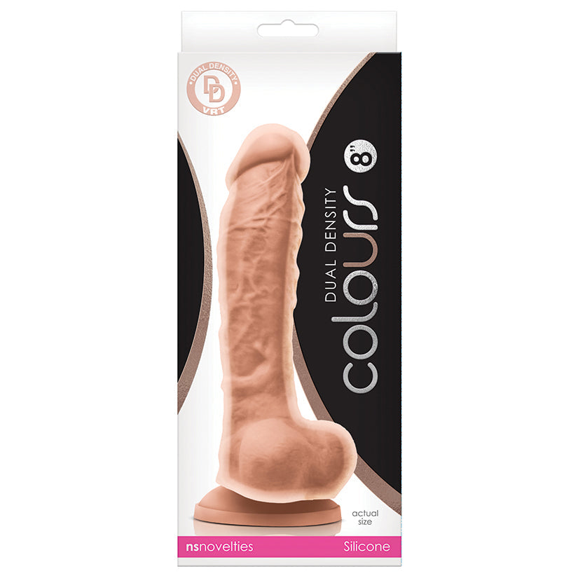 Colours Dual Density Dildo- White 8 - UABDSM