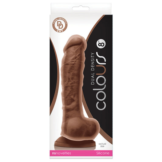 Colours Dual Density Dildo-Brown 8 Colours Dual Density Dildo-Brown 8 - UABDSM