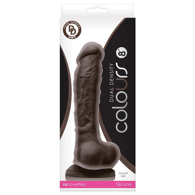 Colours Dual Density Dildo-Dark Brown 8 - UABDSM