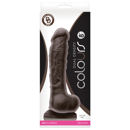 Colours Dual Density Dildo-Dark Brown 8 Colours Dual Density Dildo-Dark Brown 8 - UABDSM