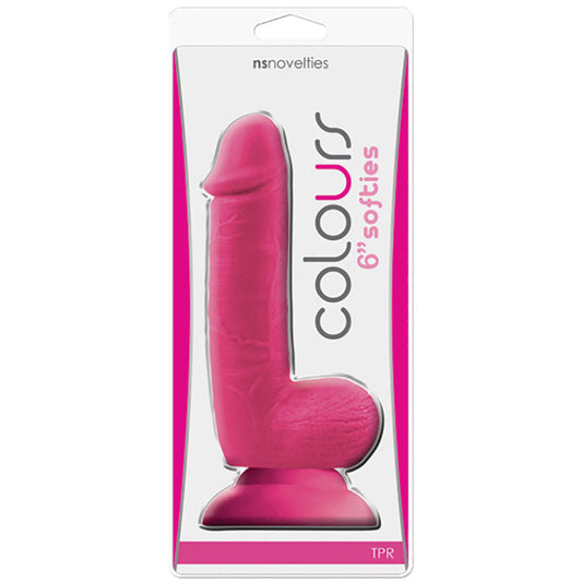 Colours - Softies - 6 Inch Dildo - Pink Colours - Softies - 6 Inch Dildo - Pink - UABDSM