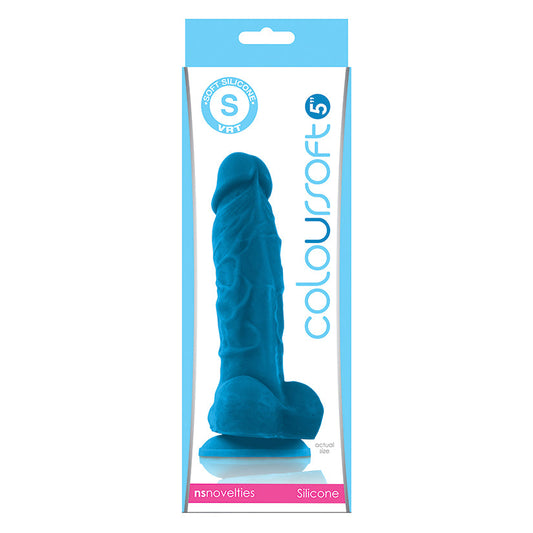 Coloursoft 5 Soft Dildo - Blue Coloursoft 5 Soft Dildo - Blue - UABDSM