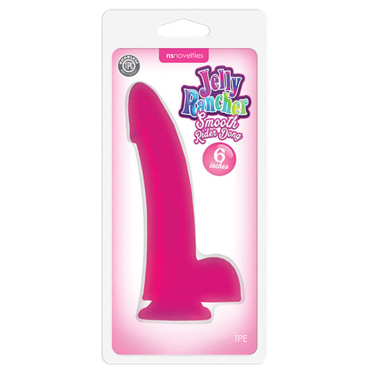 Jelly Rancher Smooth Rider Dong - 6 Inches - Pink Jelly Rancher Smooth Rider Dong - 6 Inches - Pink - UABDSM