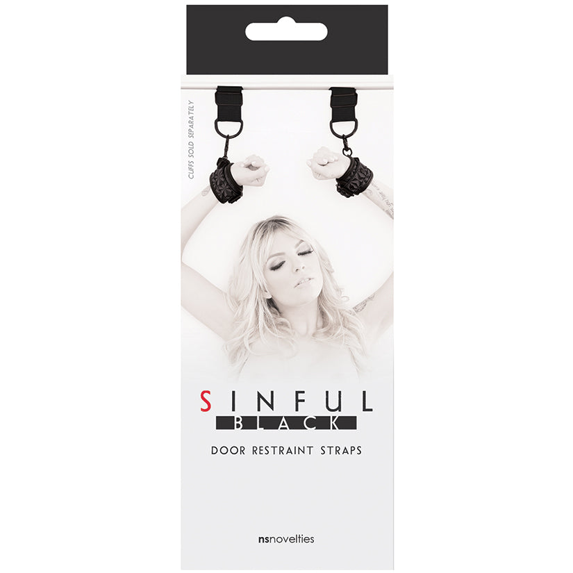 Sinful Door Restraint Straps-Black - UABDSM
